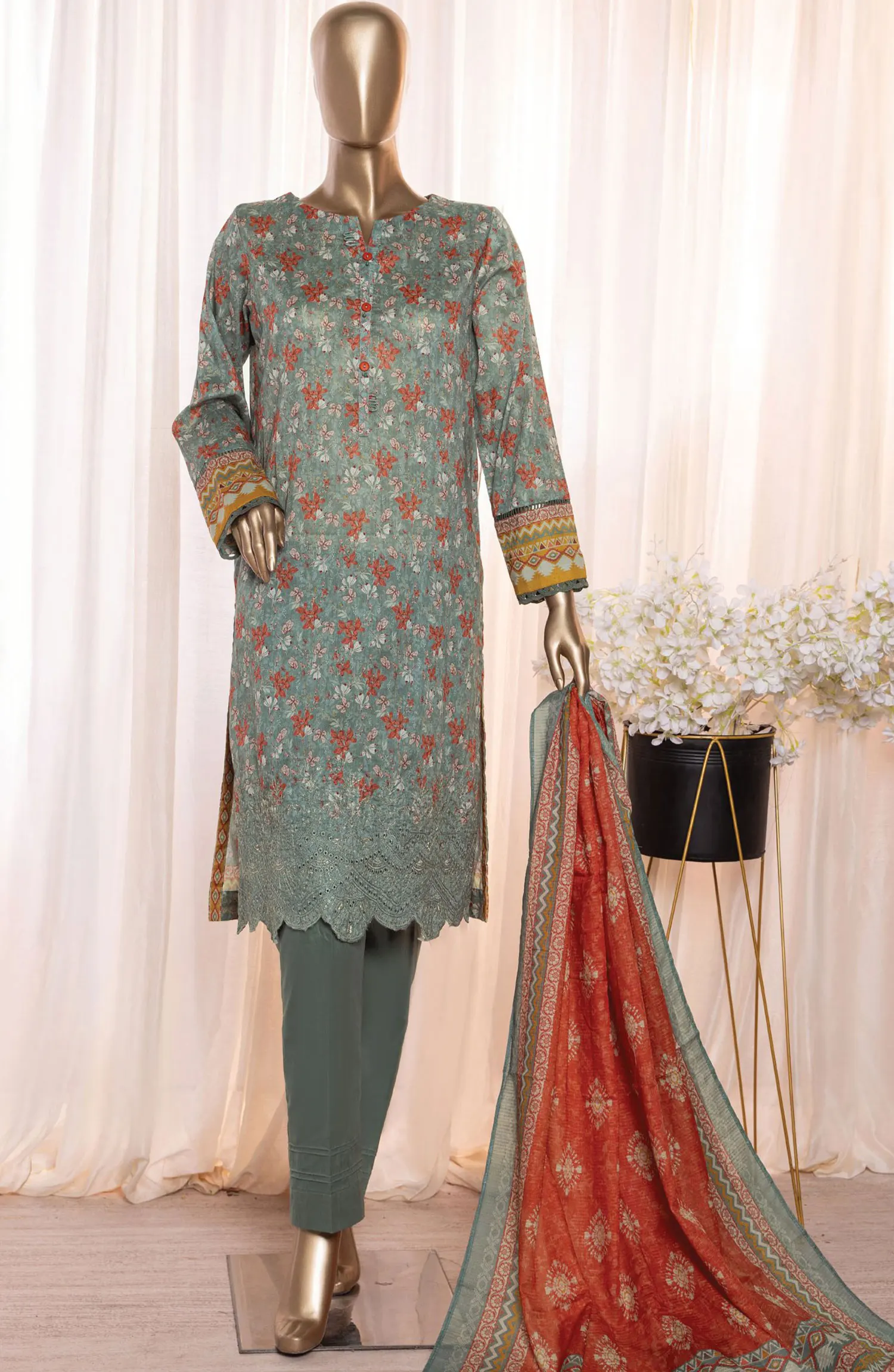 HZ Asasa Digital Embroidered Lawn Collection Vol 05 - AEL 89