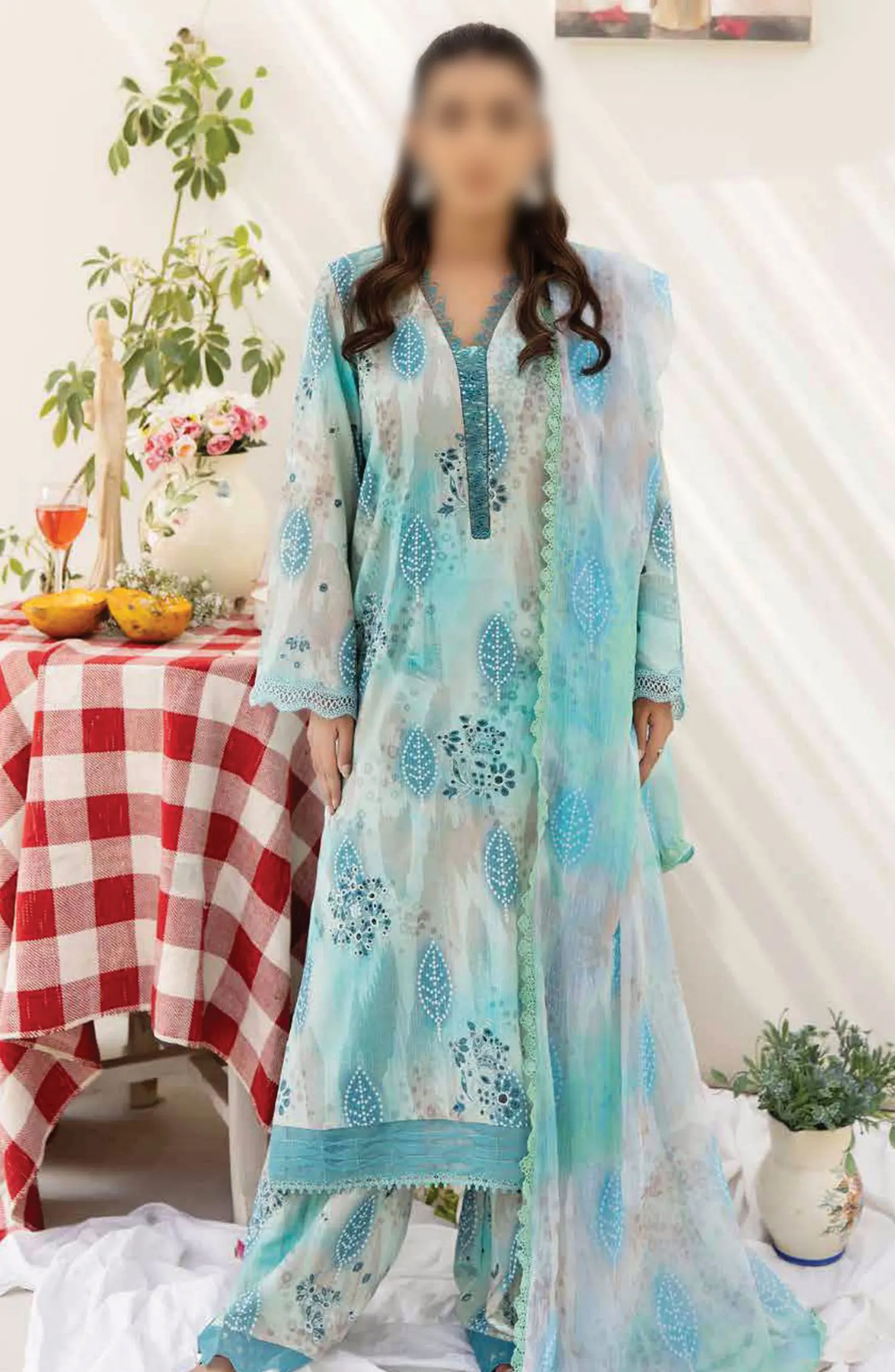 Afreen Embroidered Chikankari Lawn Collection 2024 - AF - 103