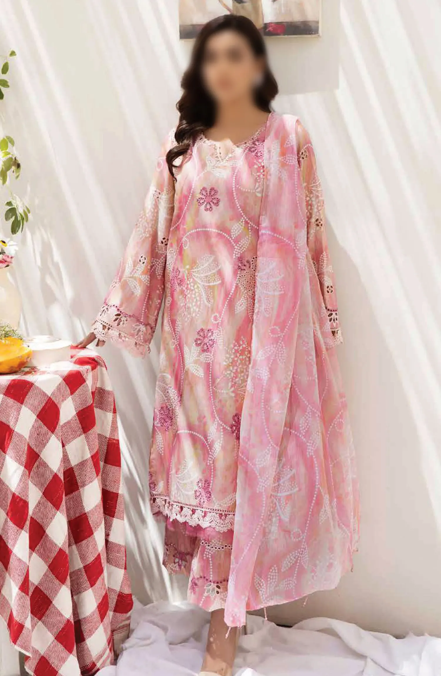 Afreen Embroidered Chikankari Lawn Collection 2024 - AF - 107