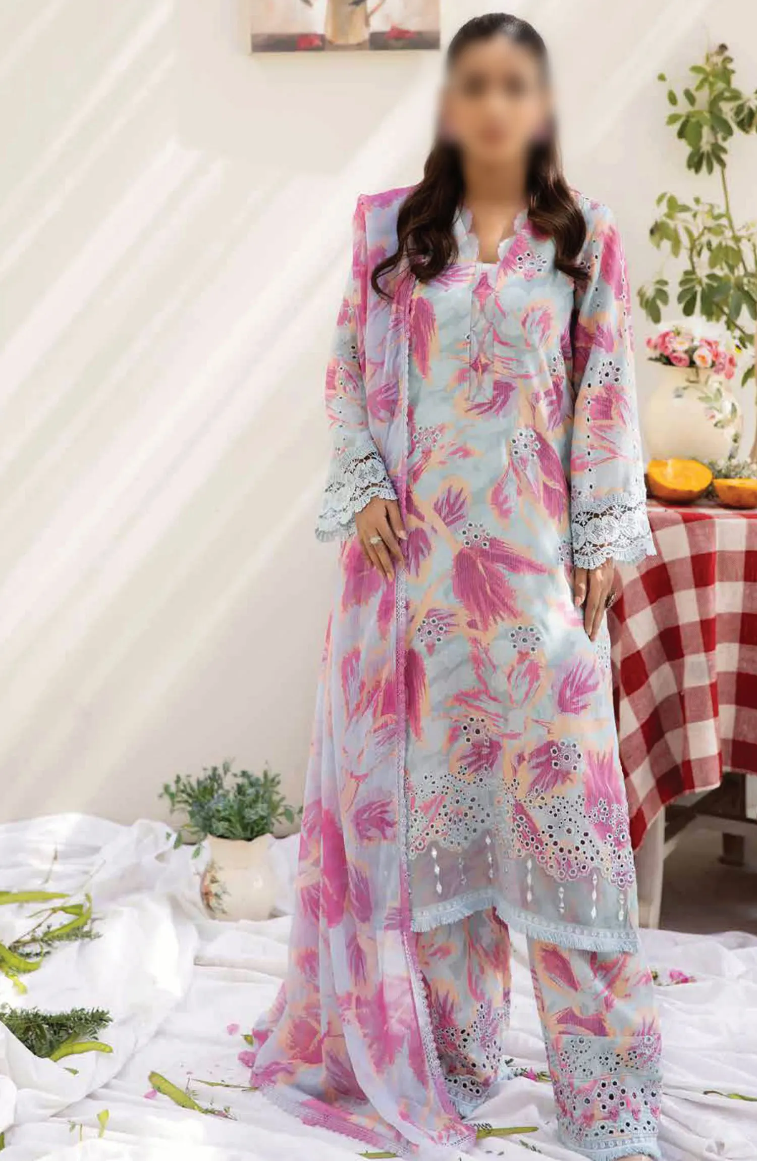 Afreen Embroidered Chikankari Lawn Collection 2024 - AF - 99