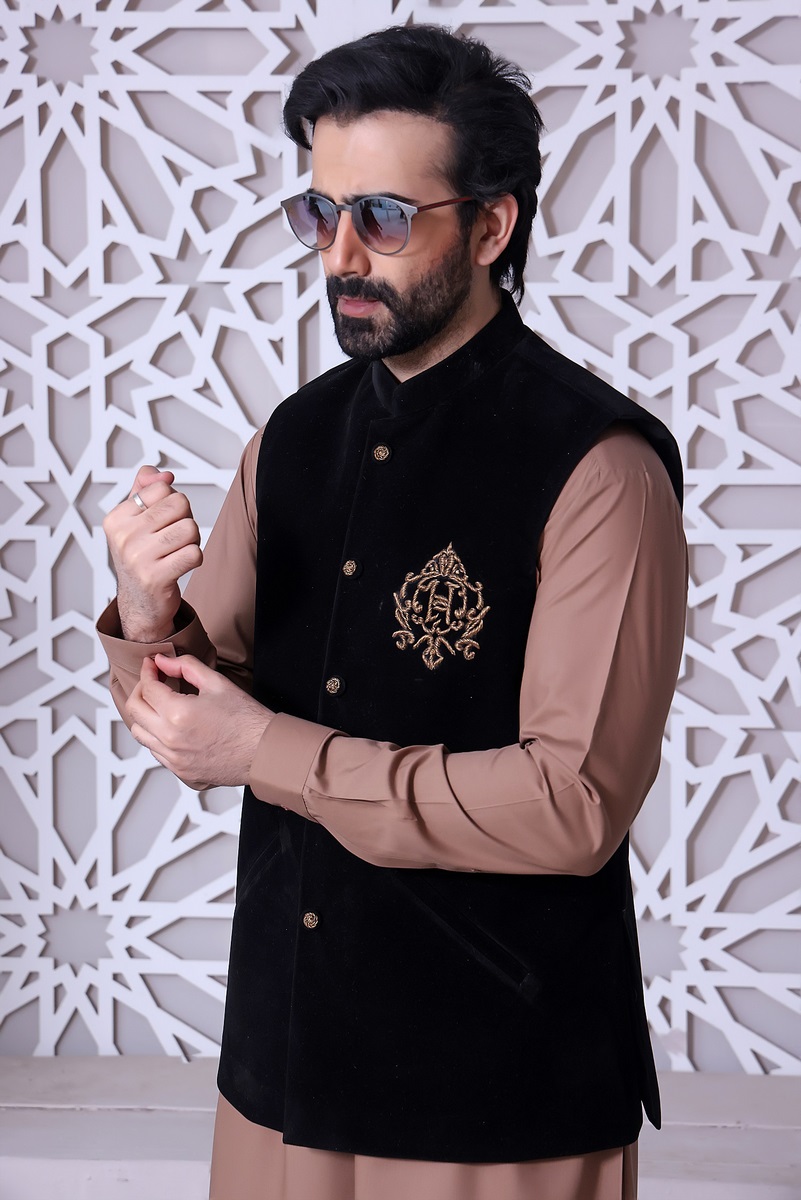 Basalt Black TGM Eid Waist Coats 3 pcs Collection