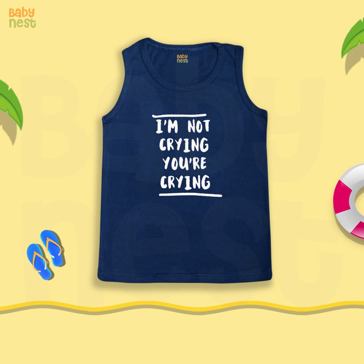 BNBBS-85 – I’M Not Crying You’re Crying Print Sandos for Kids – Blue