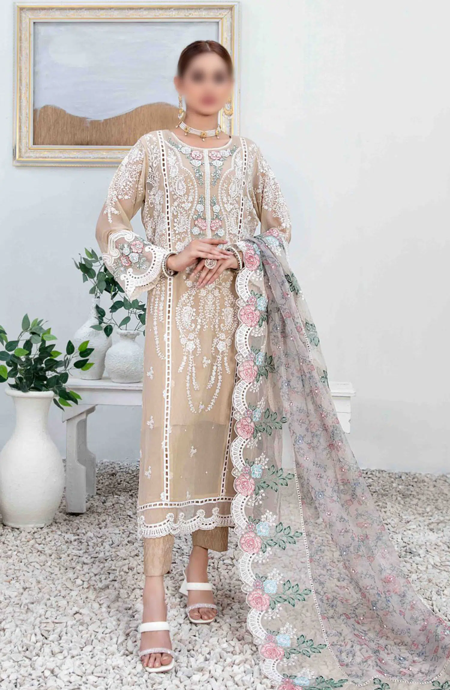 ALSABA Fancy Heavy Embroidered Collection 2024 - D 1345