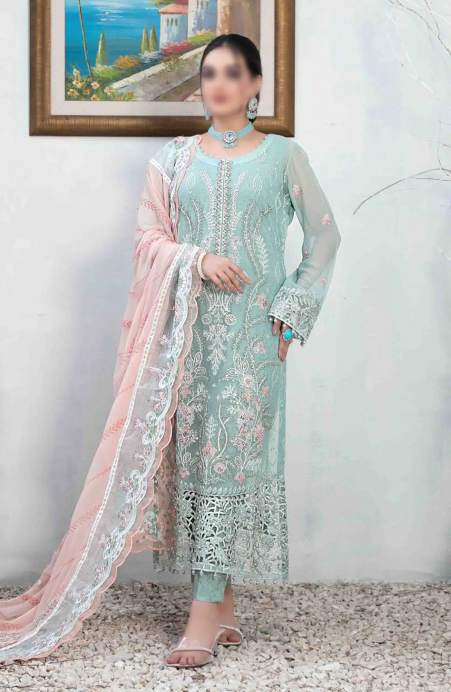 ALSABA Fancy Heavy Embroidered Collection 2024 - D 1346
