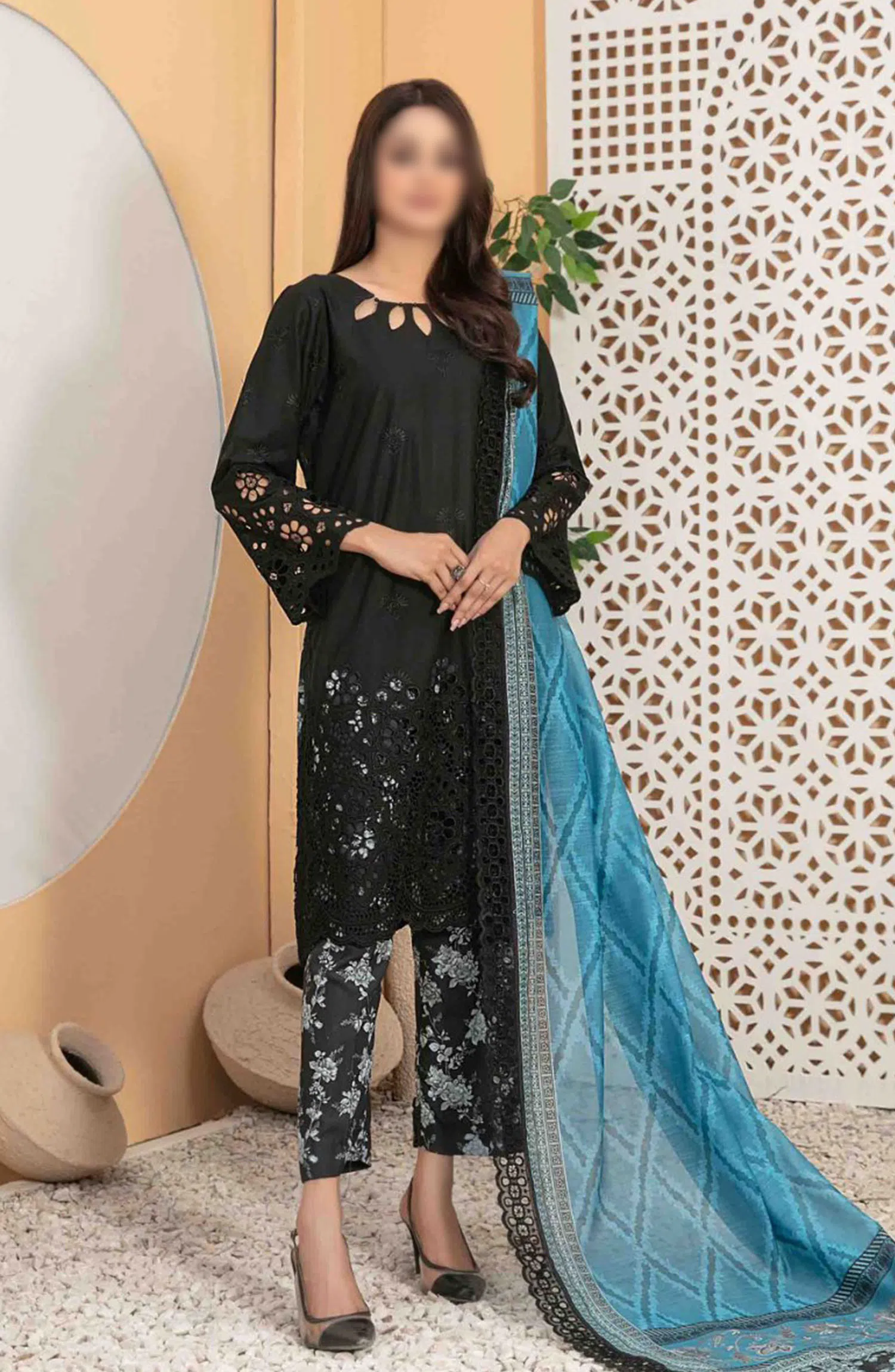 Rena - Schiffli Embroidered Lawn Collection - D 2545