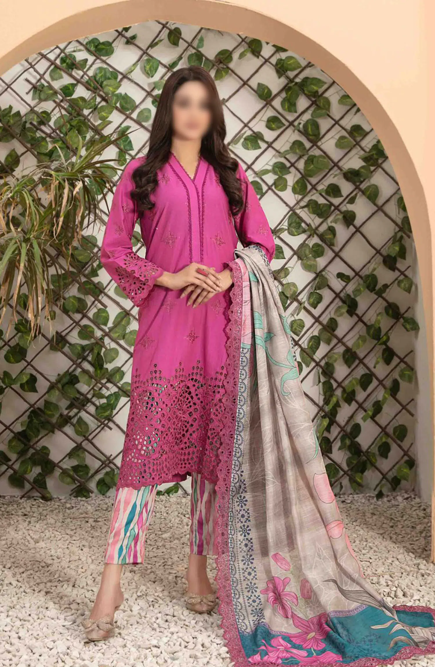 Rena - Schiffli Embroidered Lawn Collection - D 2546
