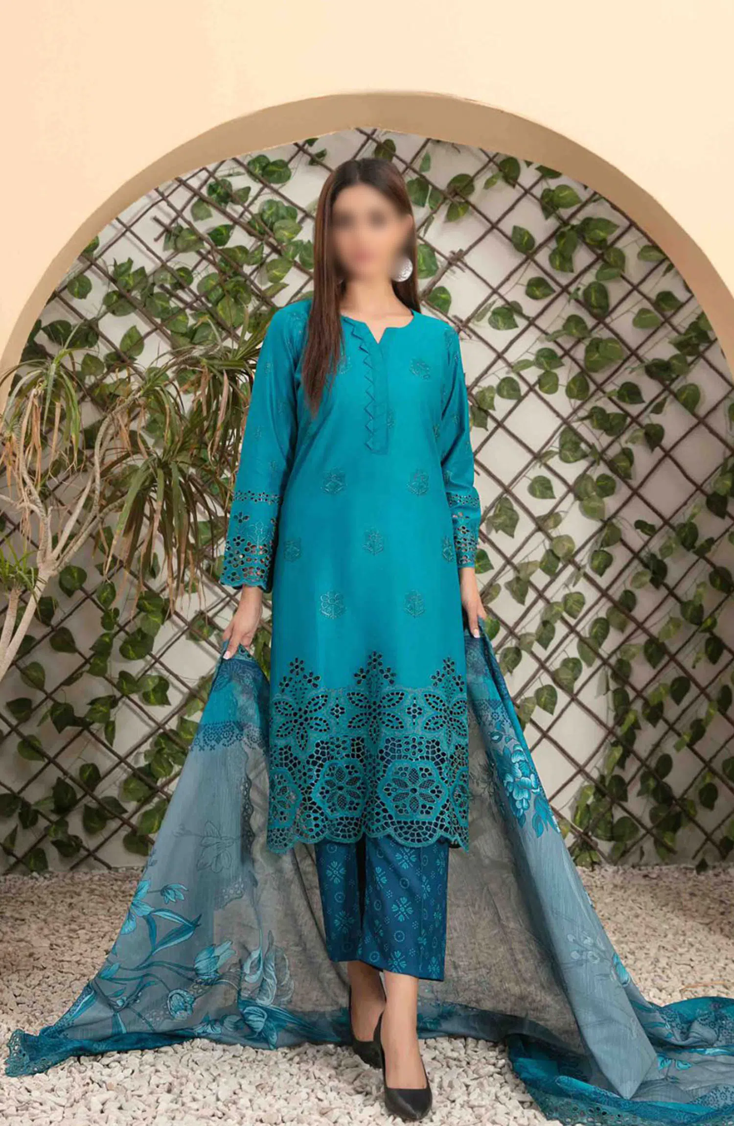 Rena - Schiffli Embroidered Lawn Collection - D 2547