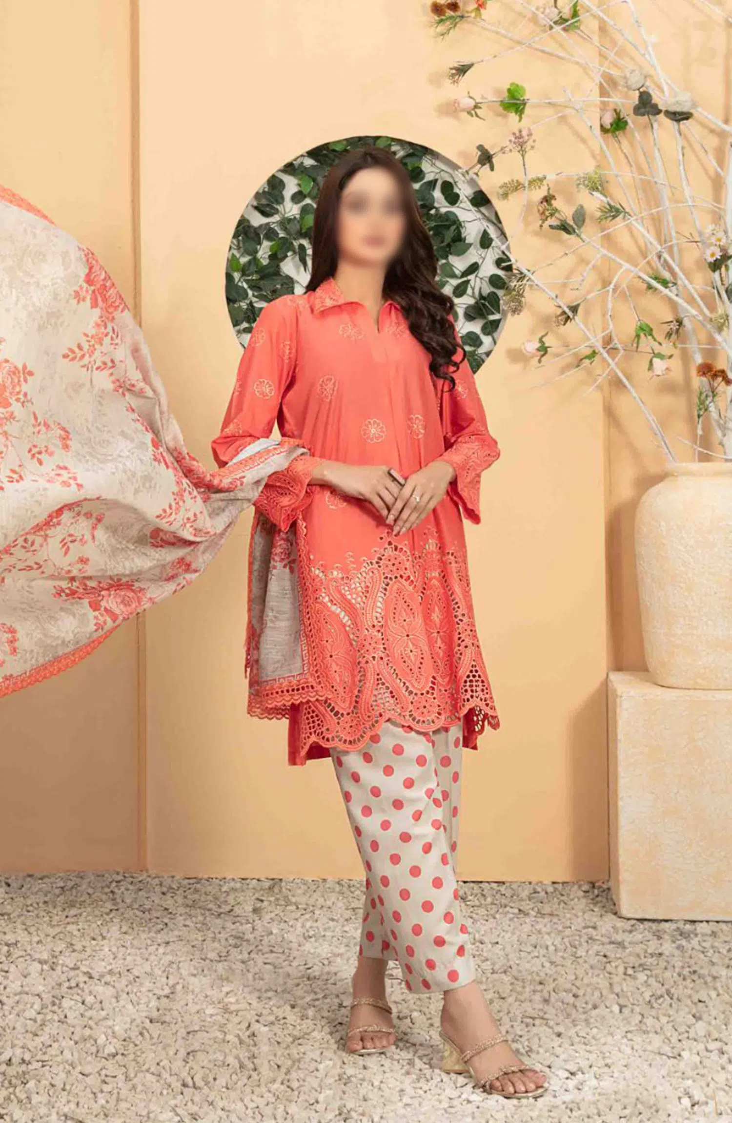 Rena - Schiffli Embroidered Lawn Collection - D 2548
