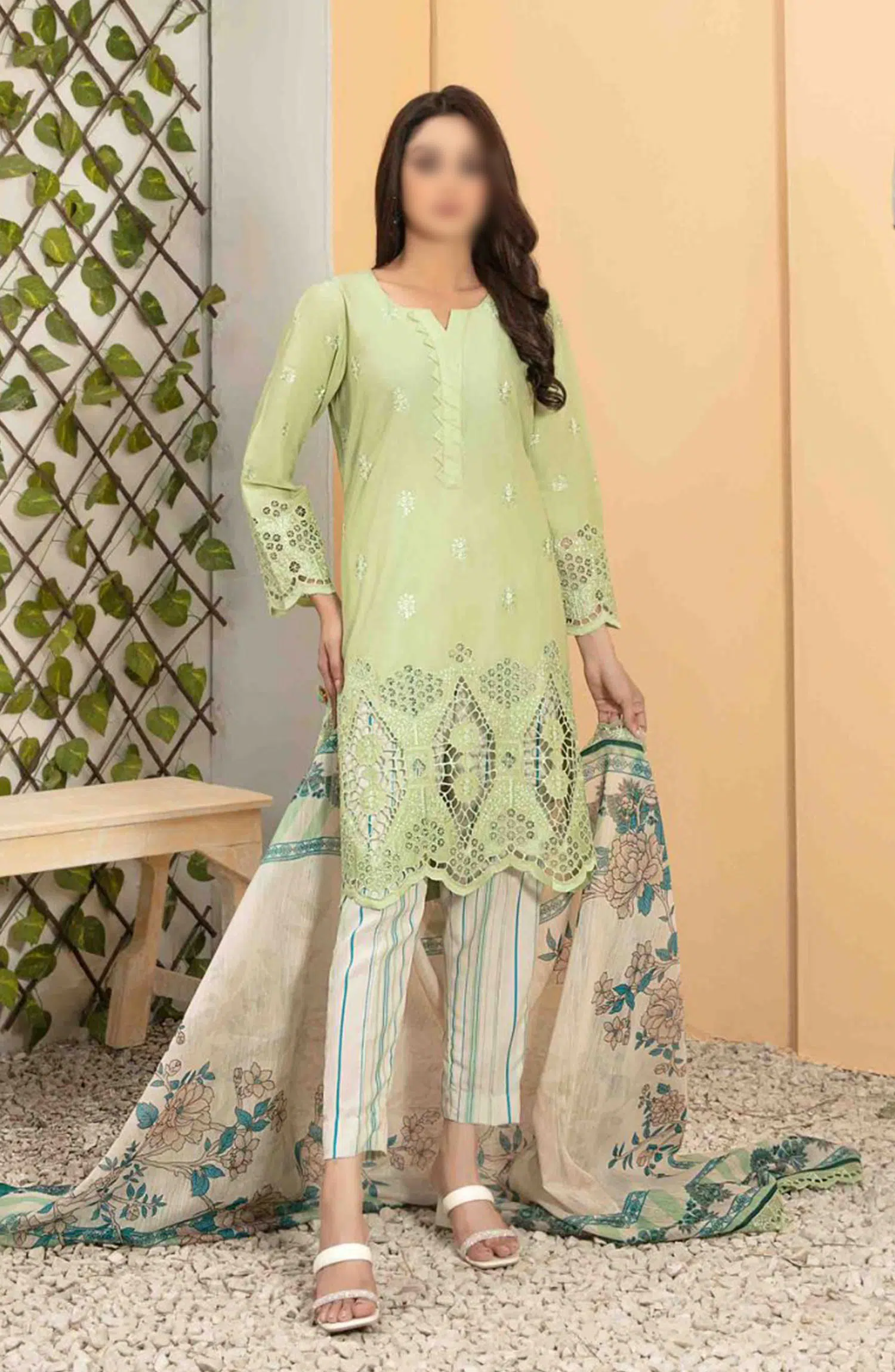 Rena - Schiffli Embroidered Lawn Collection - D 2549