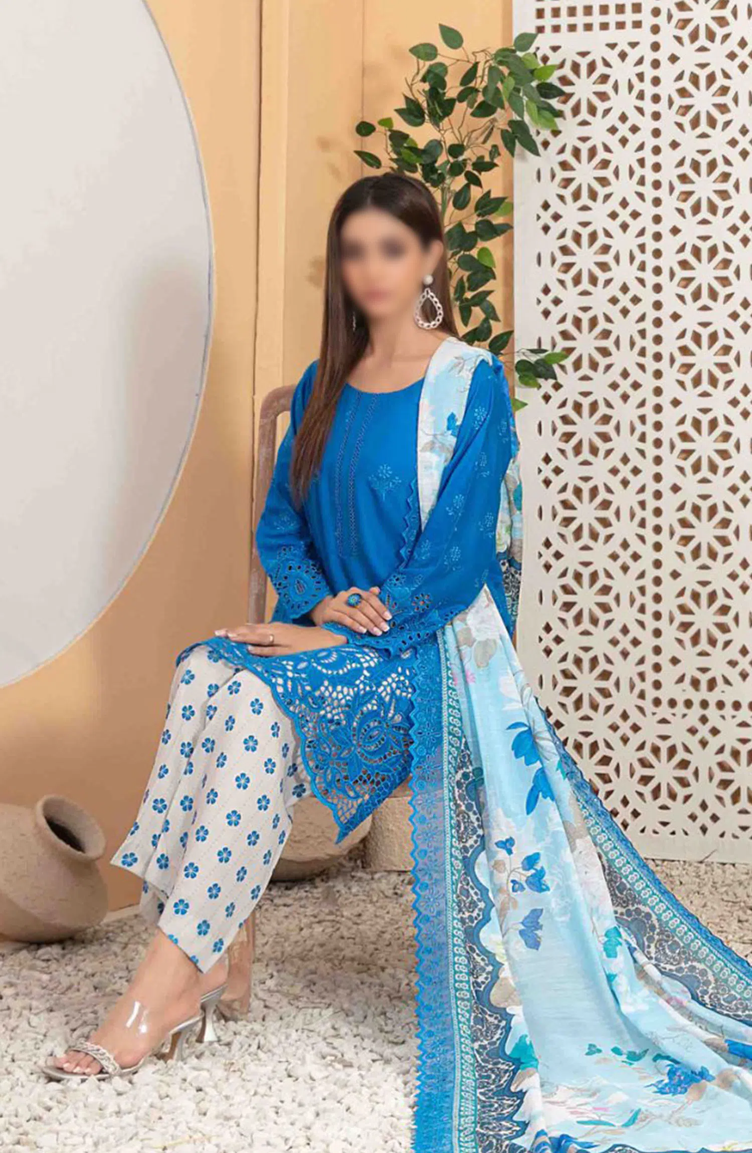 Rena - Schiffli Embroidered Lawn Collection - D 2550
