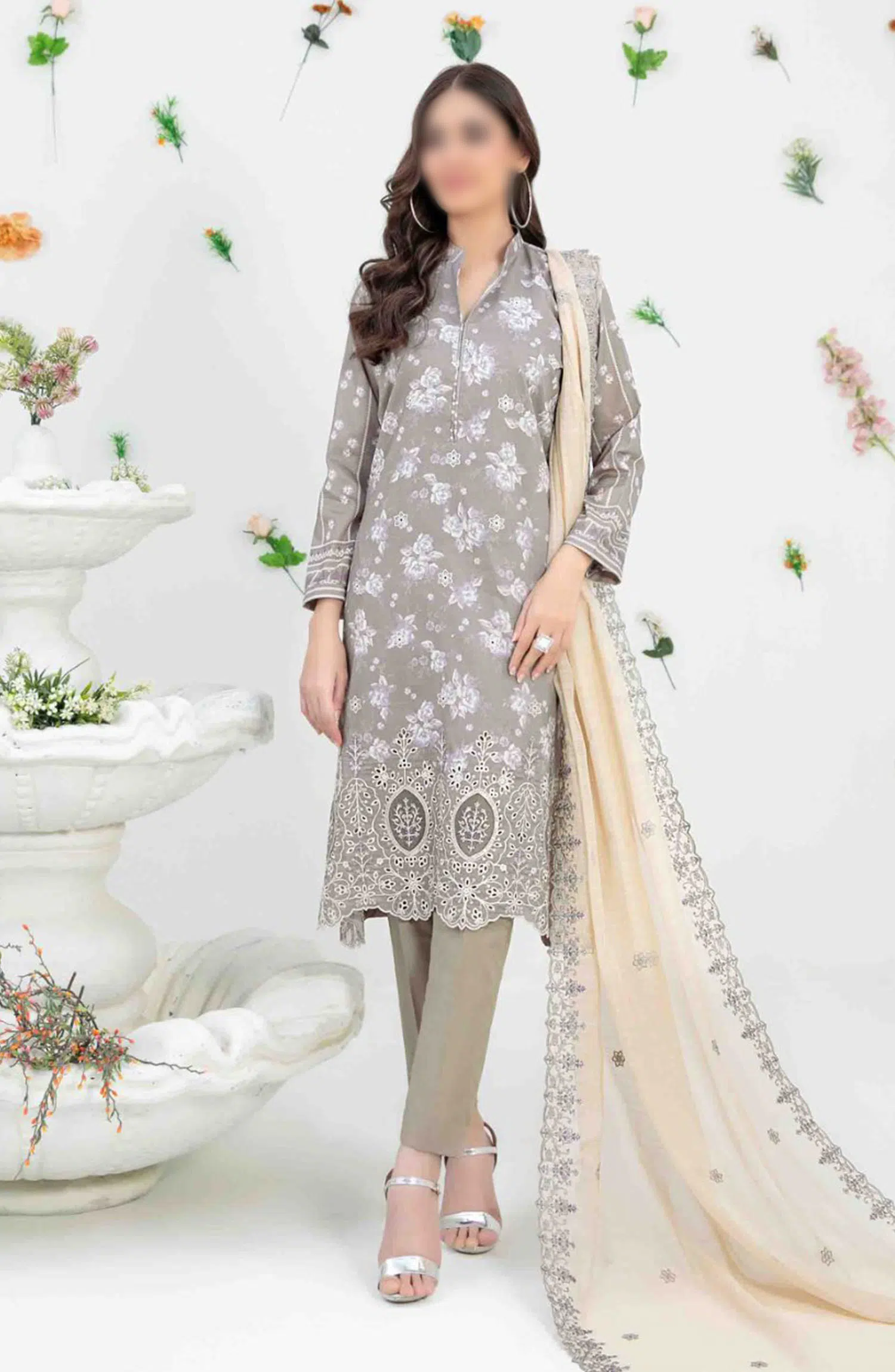 Talayeh - Embroidered Digital Lawn Collection 2024 - D 2558
