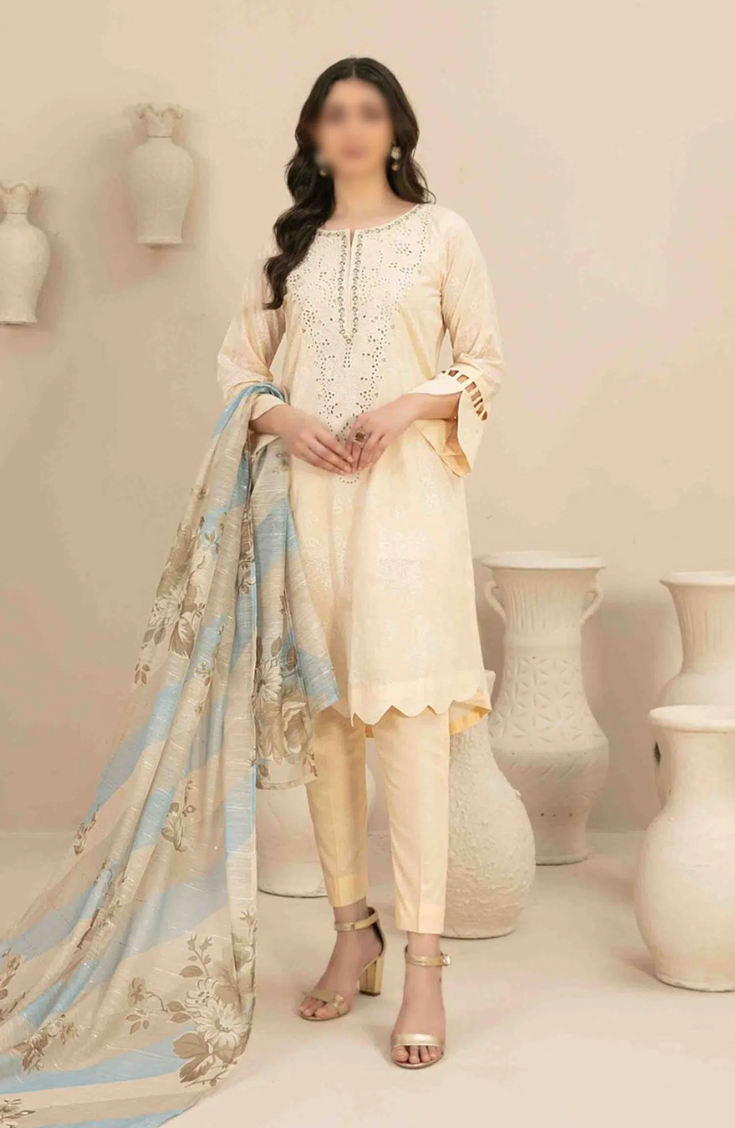 Naama - Embroidered Digital Lawn Collection - D 3453