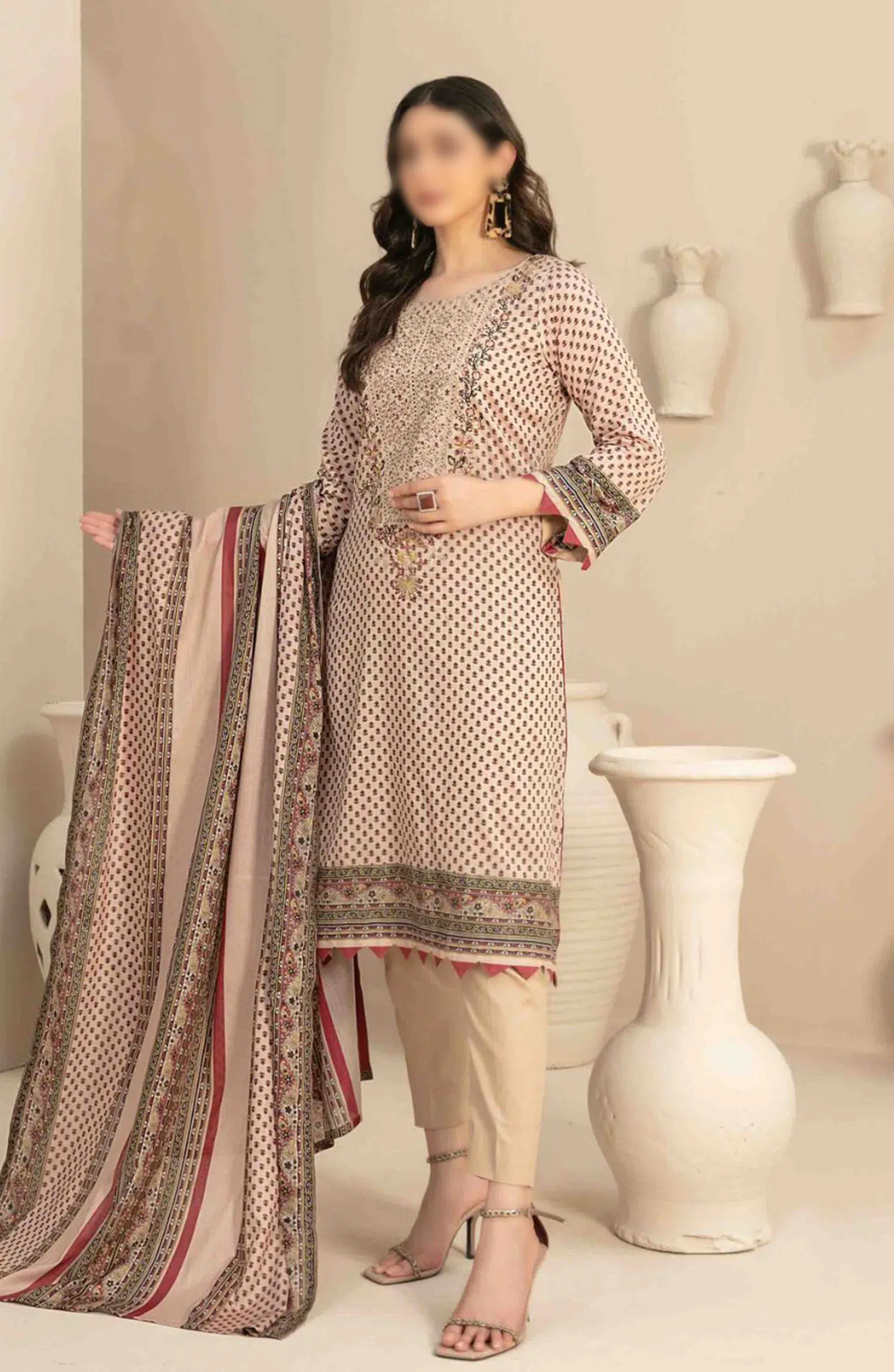 Naama - Embroidered Digital Lawn Collection - D 3460