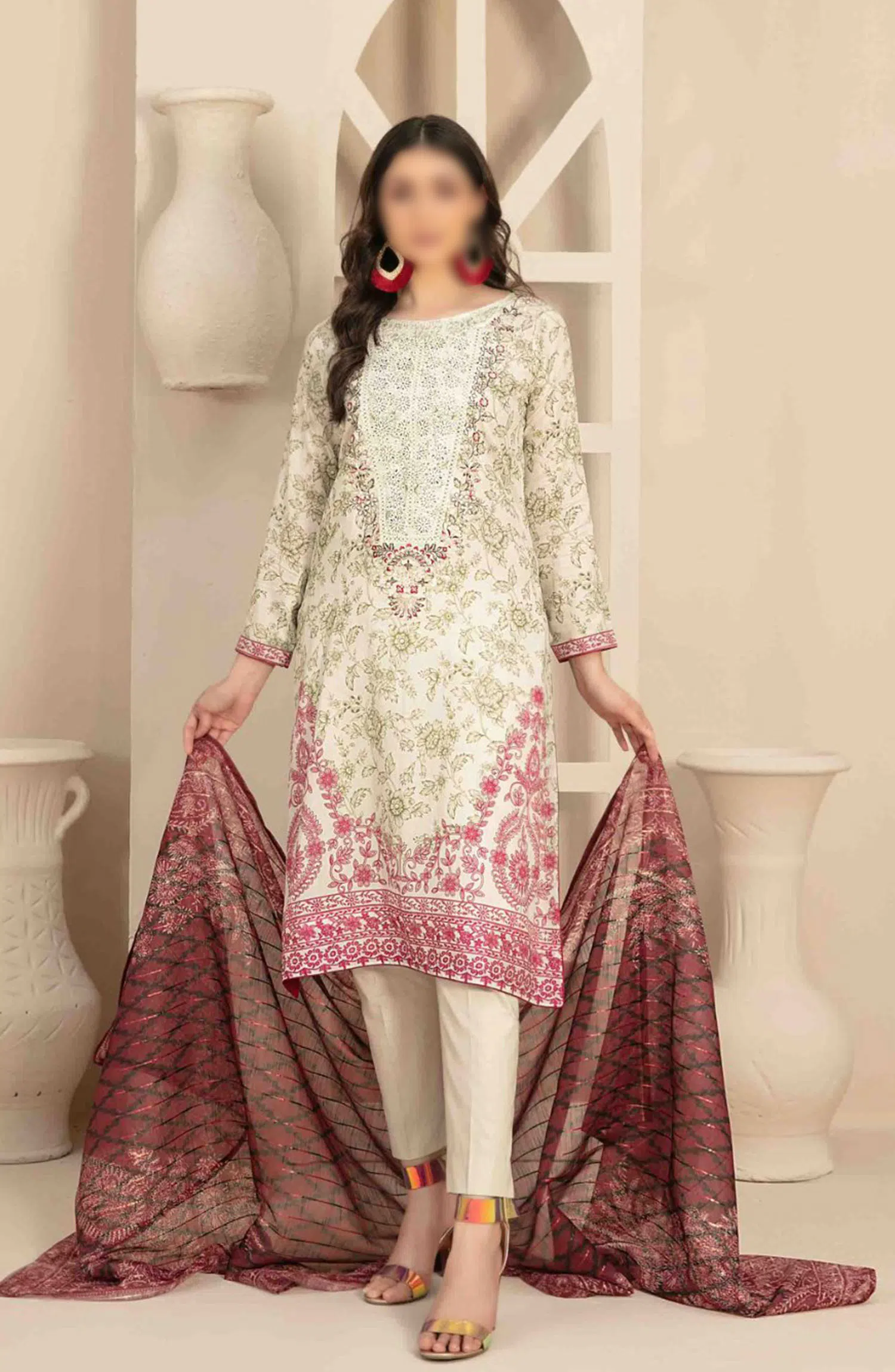 Naama - Embroidered Digital Lawn Collection - D 3461