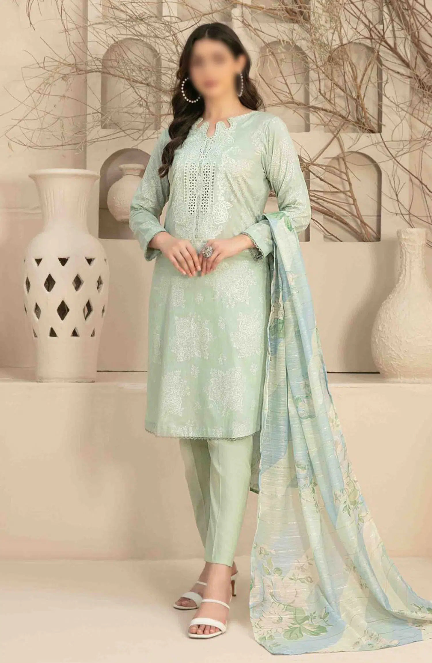 Naama - Embroidered Digital Lawn Collection - D 3466