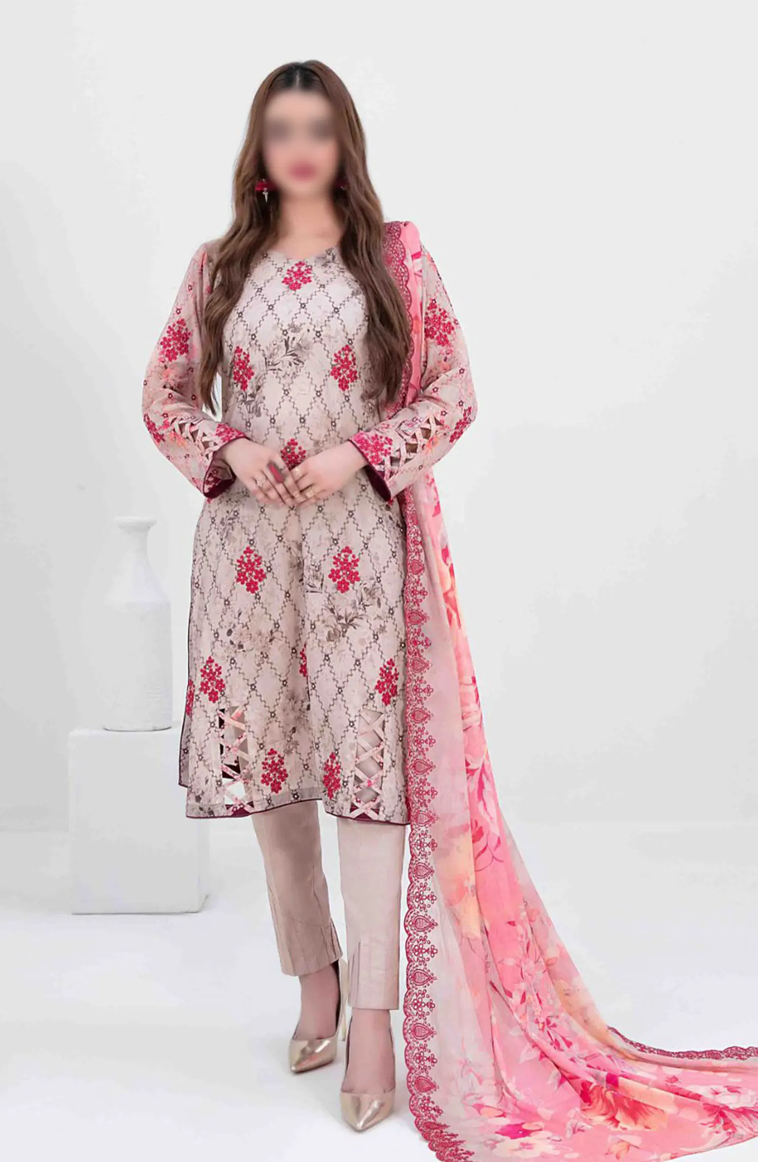 Penina - Embroidered Digital Printed Lawn Collection - D 3152
