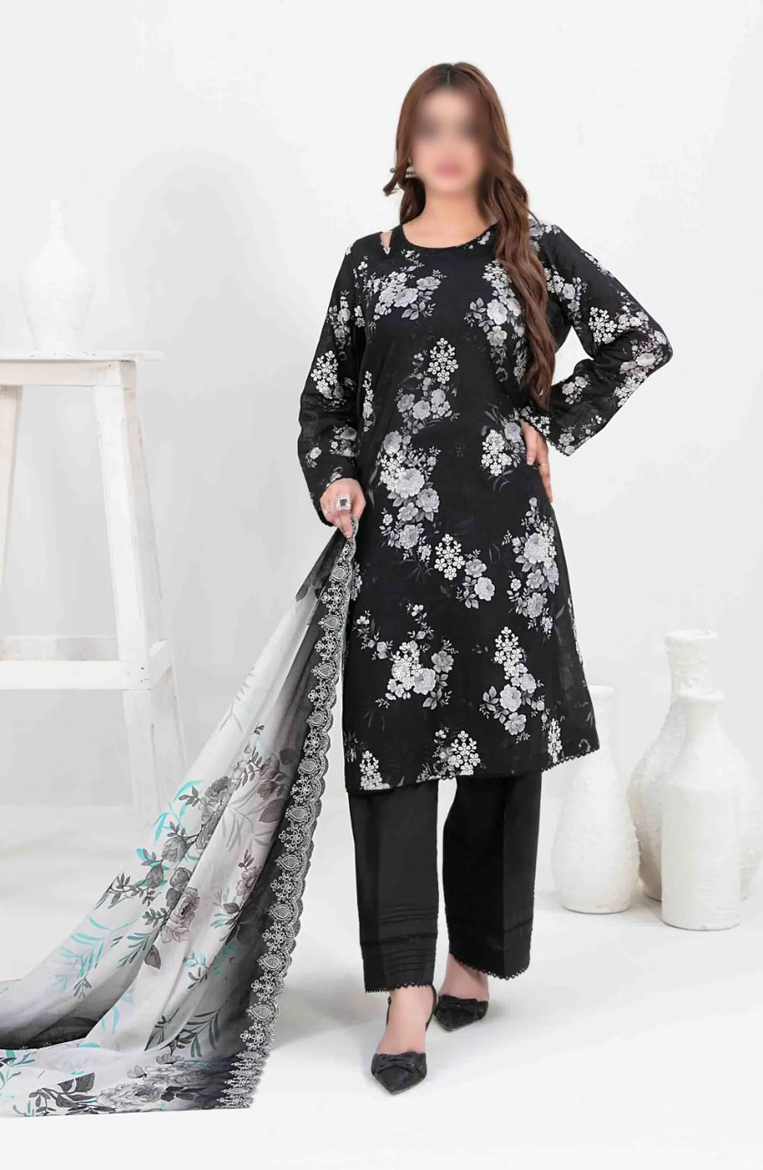 Penina - Embroidered Digital Printed Lawn Collection - D 3153
