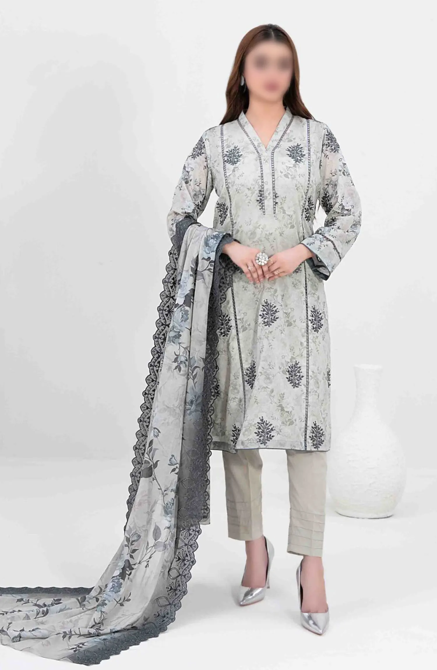 Penina - Embroidered Digital Printed Lawn Collection - D 3155