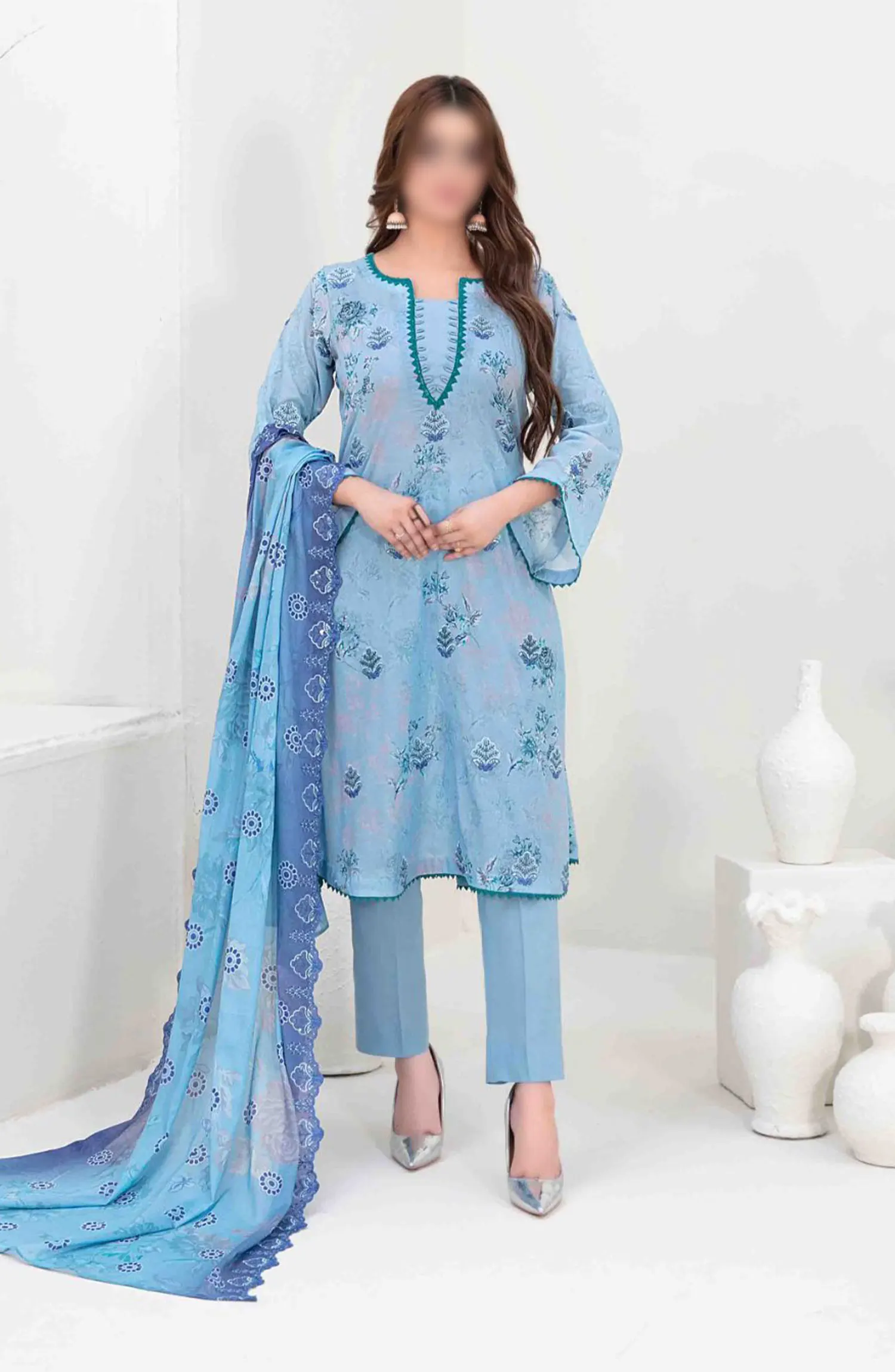 Penina - Embroidered Digital Printed Lawn Collection - D 3156