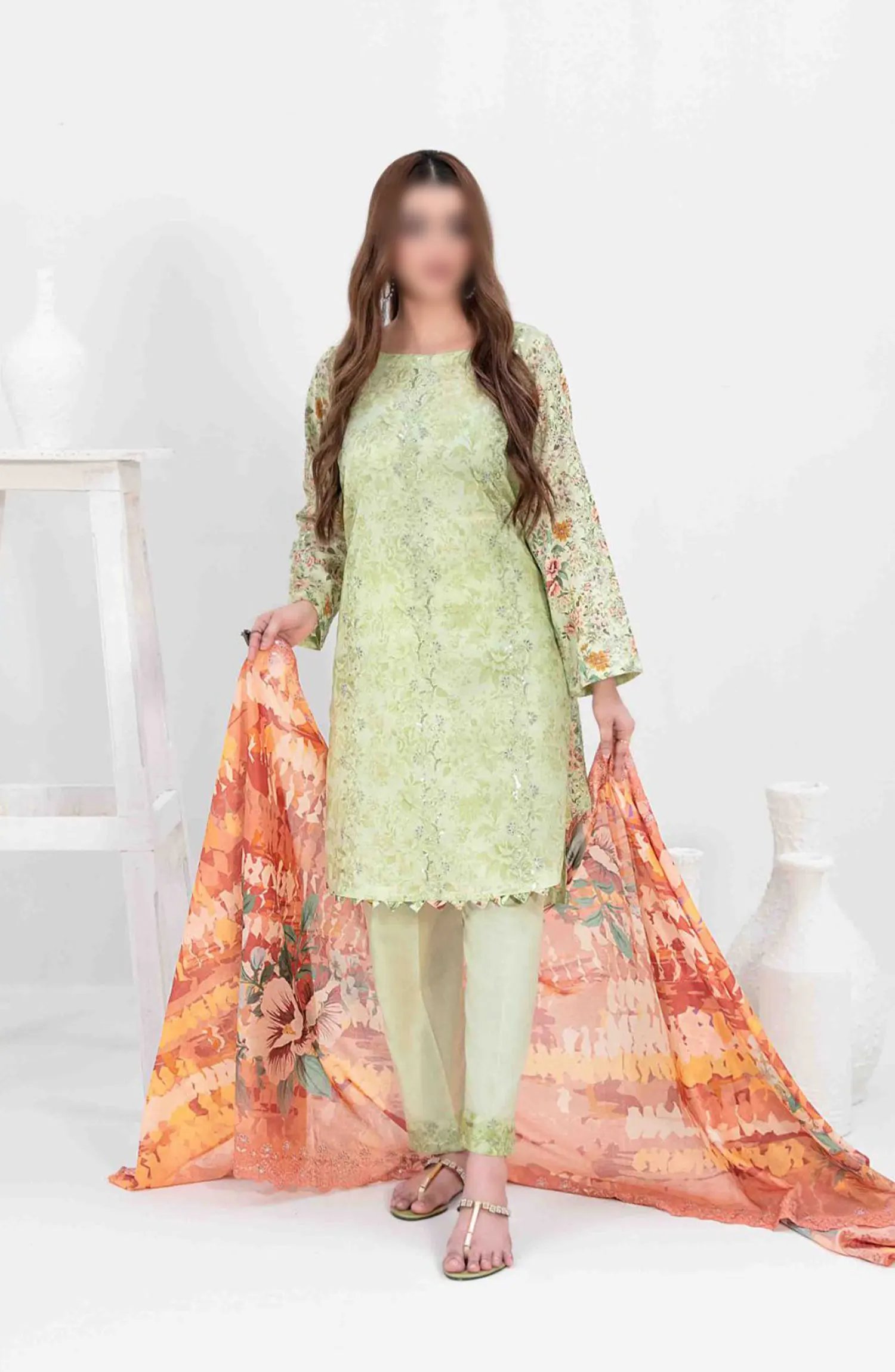 Penina - Embroidered Digital Printed Lawn Collection - D 3157