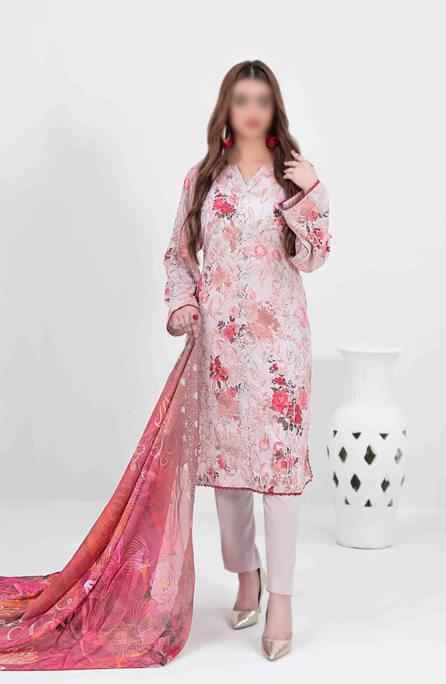 Penina - Embroidered Digital Printed Lawn Collection - D 3158
