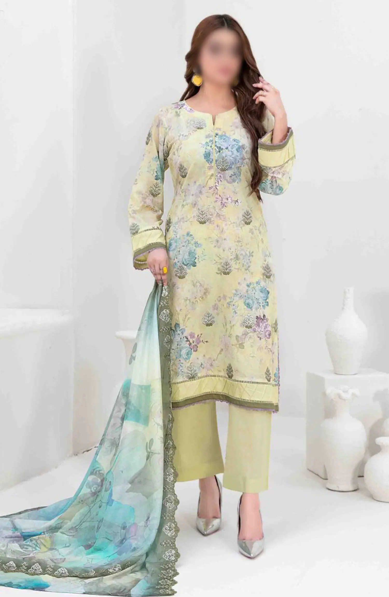 Penina - Embroidered Digital Printed Lawn Collection - D 3160