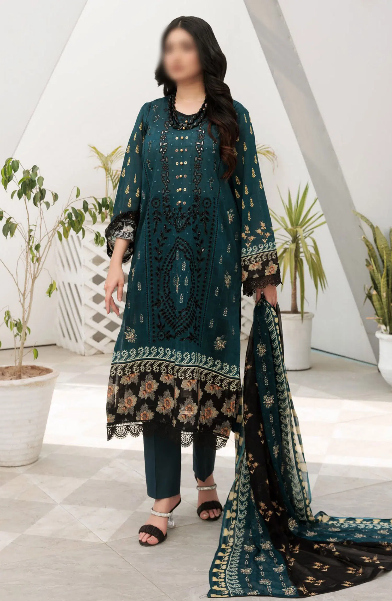 Noor E Hani Printed and Embroidered Lawn Collection Vol 43 - Design 03