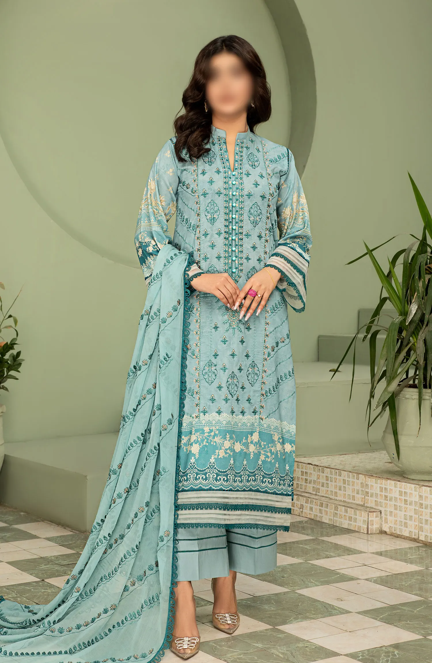 Smile Digital Print and Luxury Emb Lawn Collection - DESIGN-05