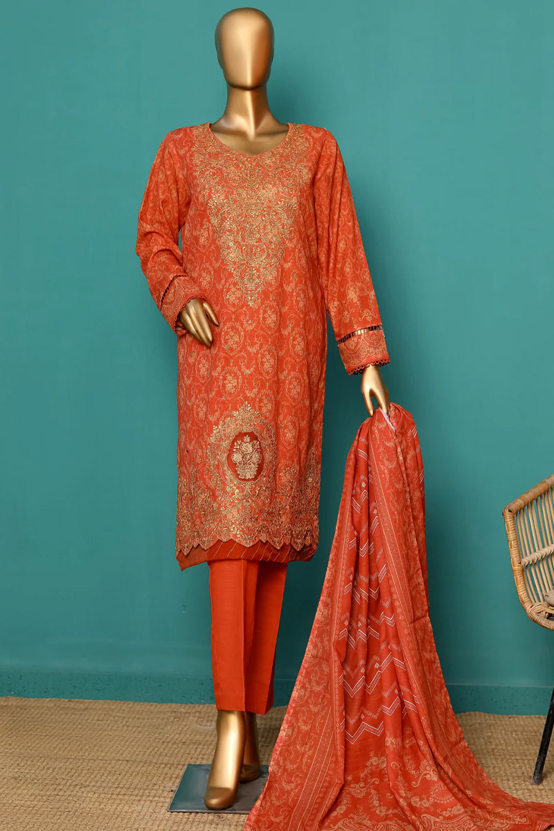 HZ Textiles Khaddar Embroidered Unstitched Winter Collection - PKP 11