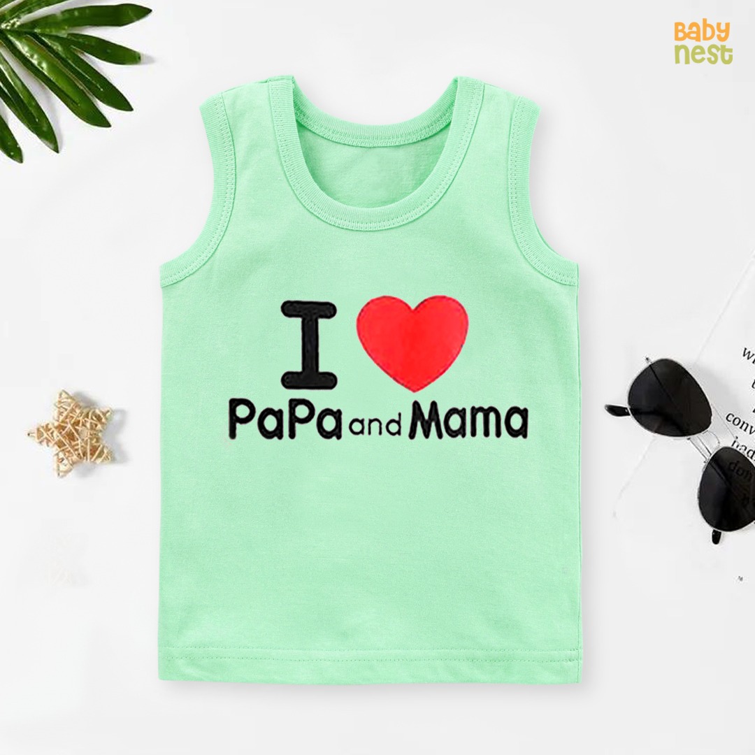 BNBBS-168 – I Love Papa & Mama – Sandos For Kids – Light Green