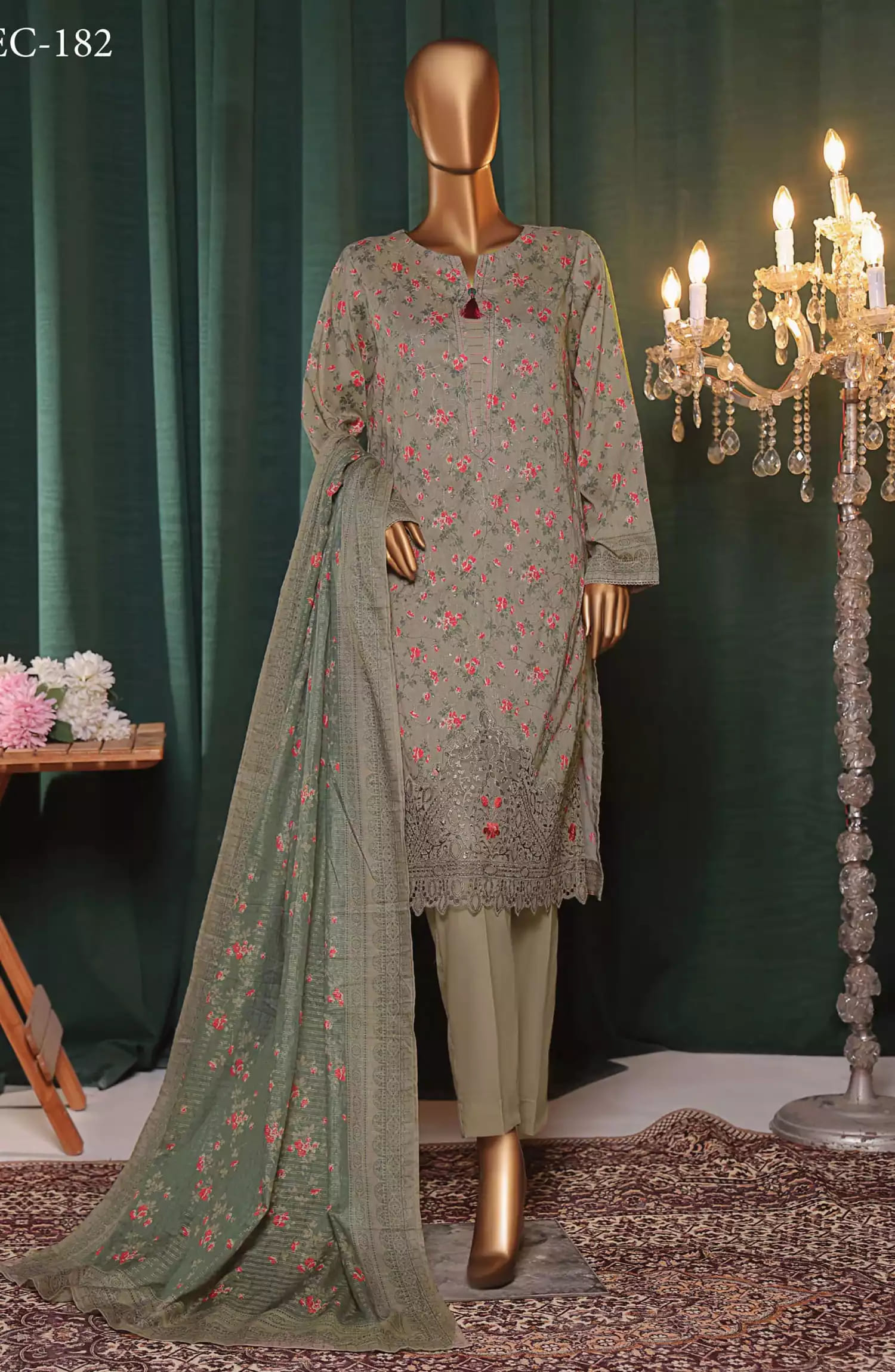 HZ Satranga Embroidered Collection-SEC-182