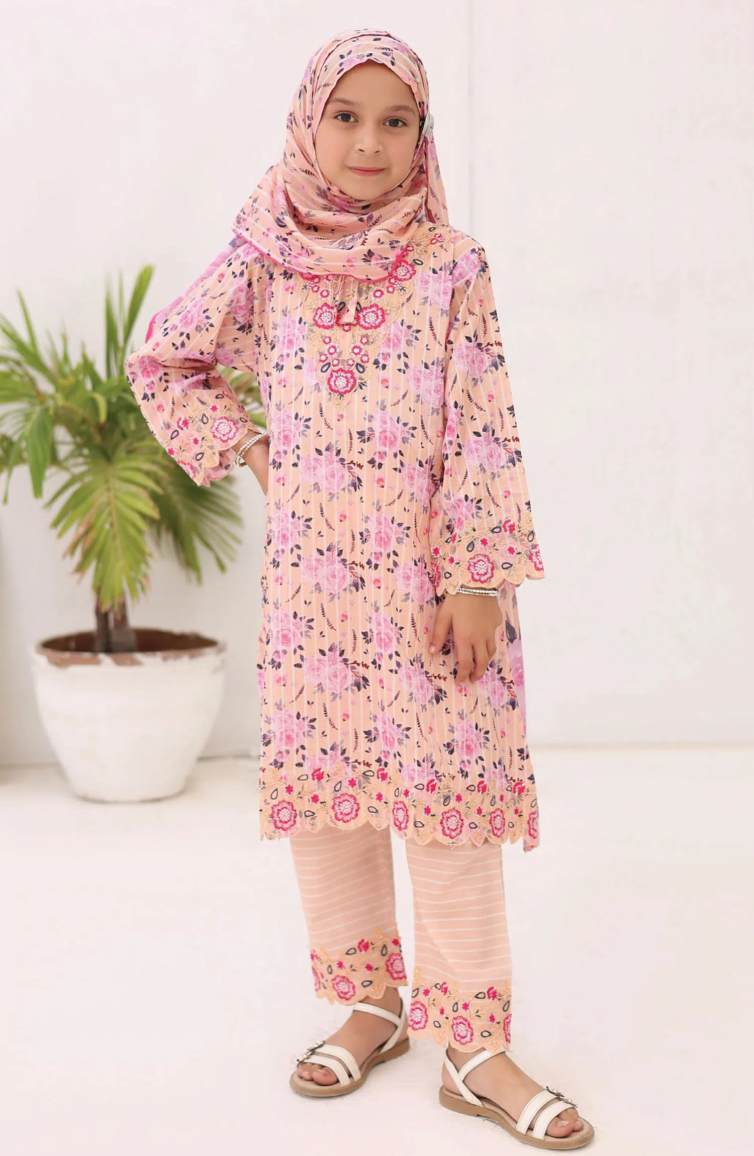 Shifa Girls Lawn Embroidered Collection Vol 07 - SH-2437K PINK