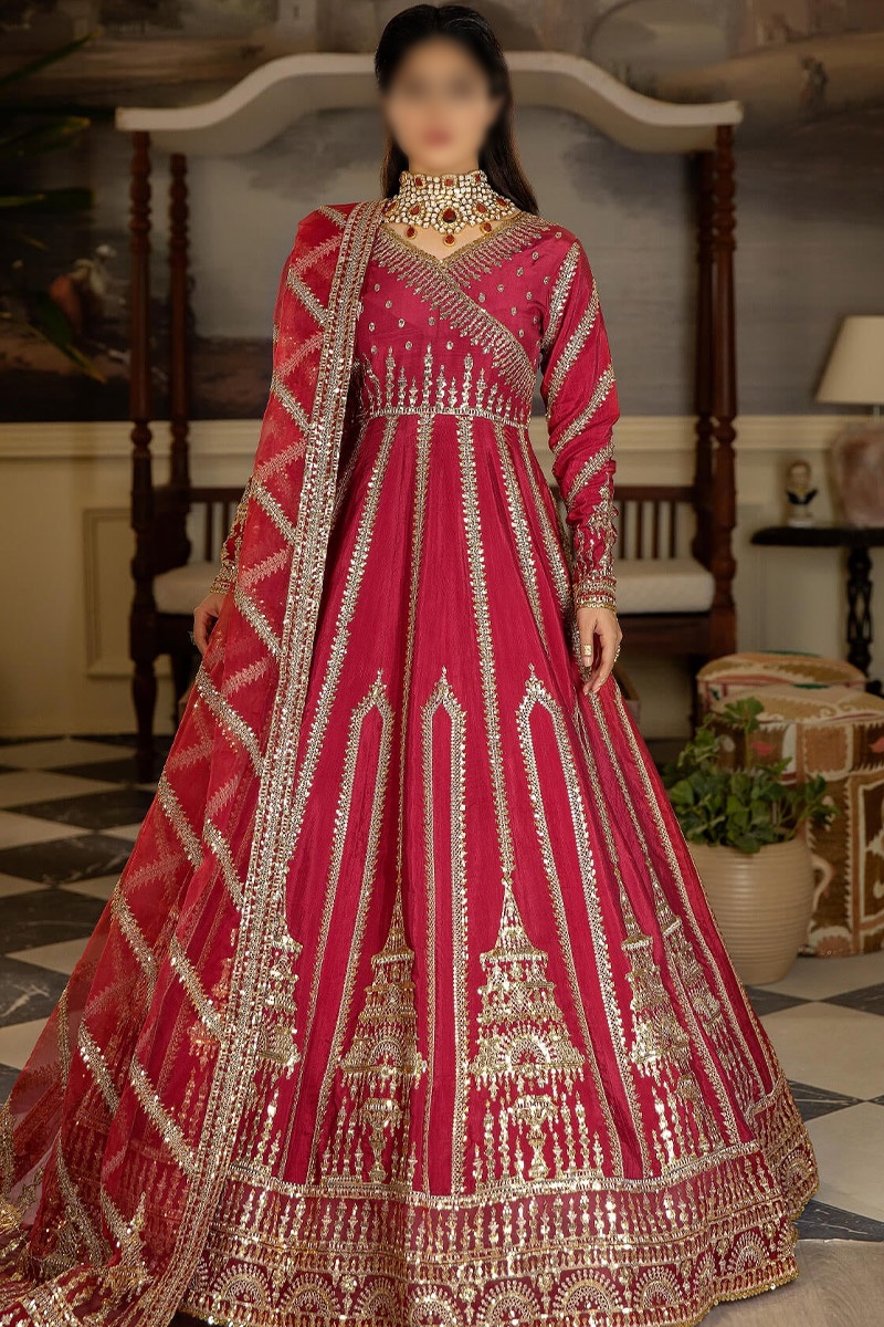 Jahanara Serene Raw Silk Collection 2023 - SRS-06 Surkh Roo