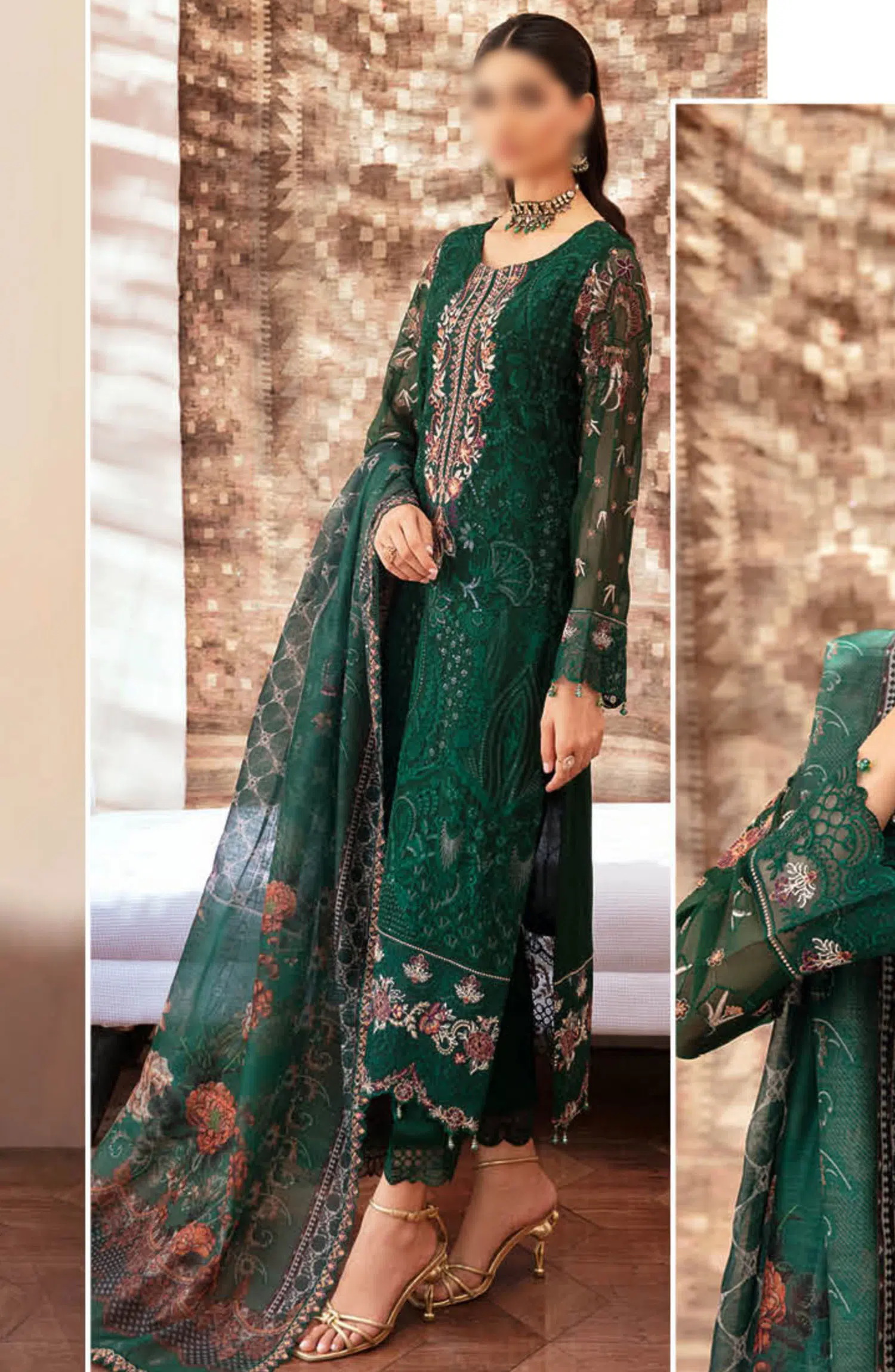 Ramsha Dastan Chiffon Embroidered Collection - T 204