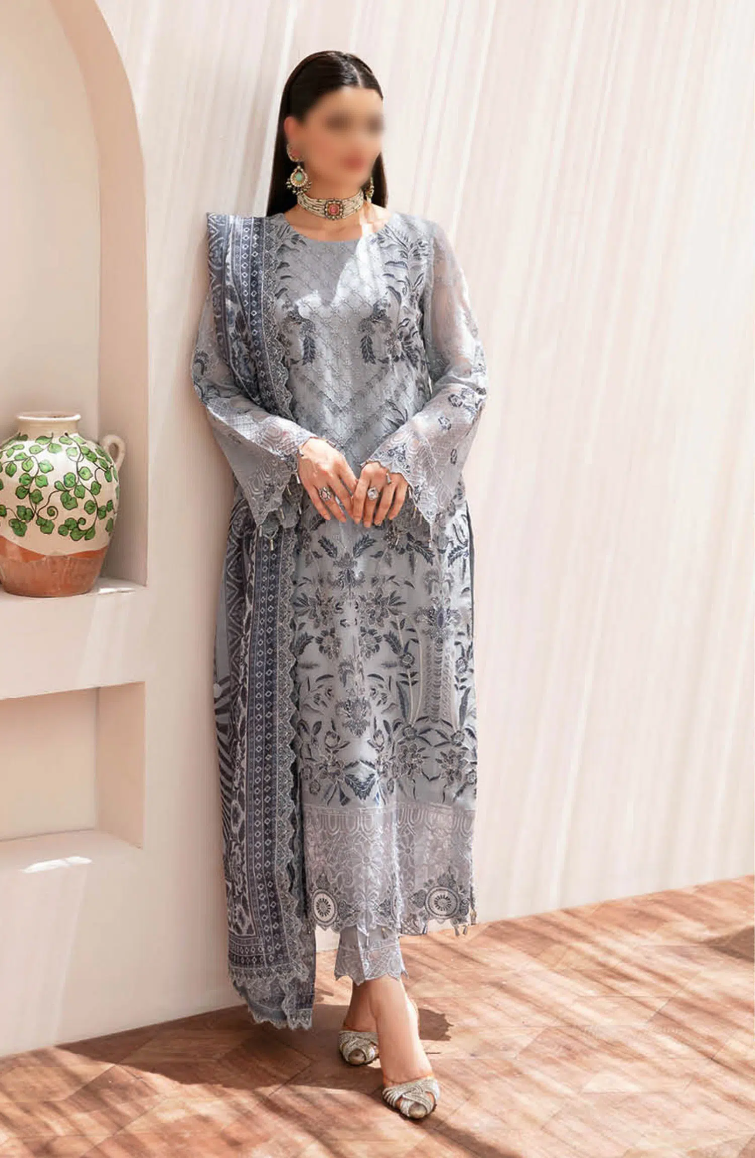 Ramsha Dastan Chiffon Embroidered Collection - T 209